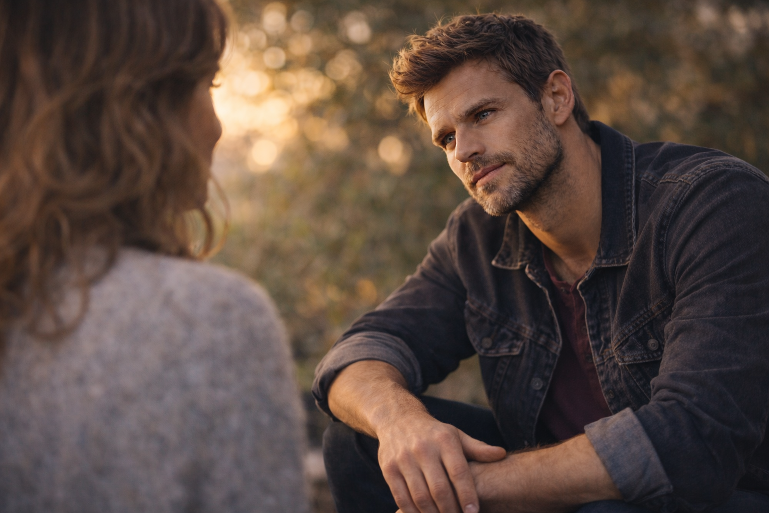 Langage corporel d’un homme attiré et émotionnellement touché