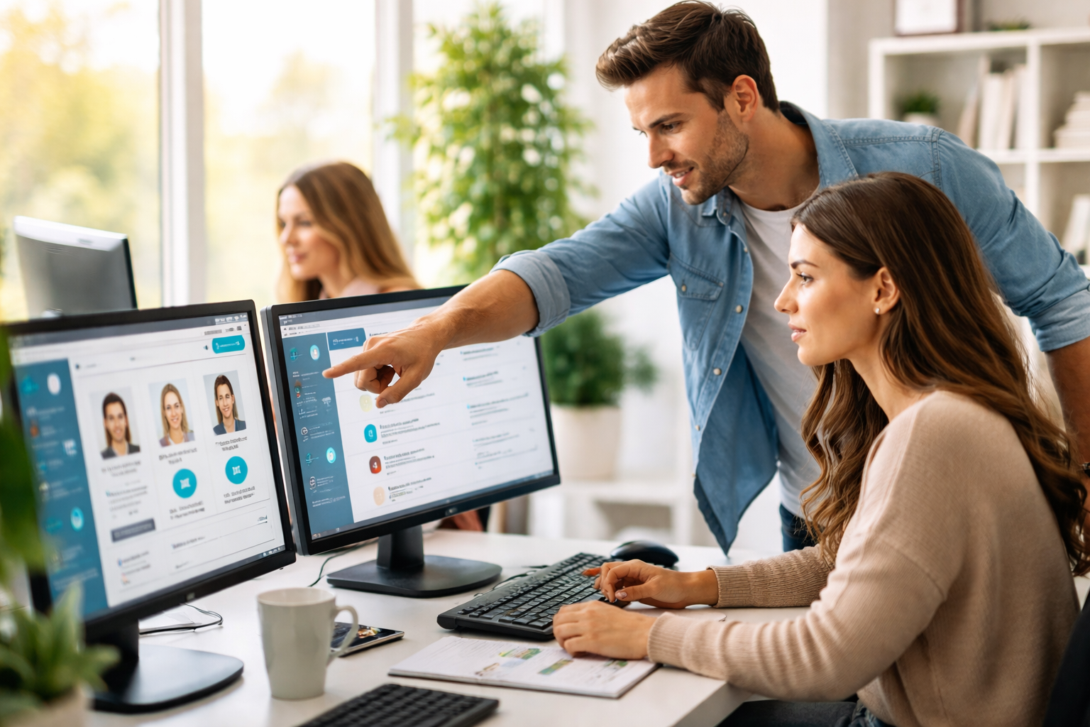 Équipe de modération humaine assurant la sécurité et la fiabilité d’un site de rencontre.
