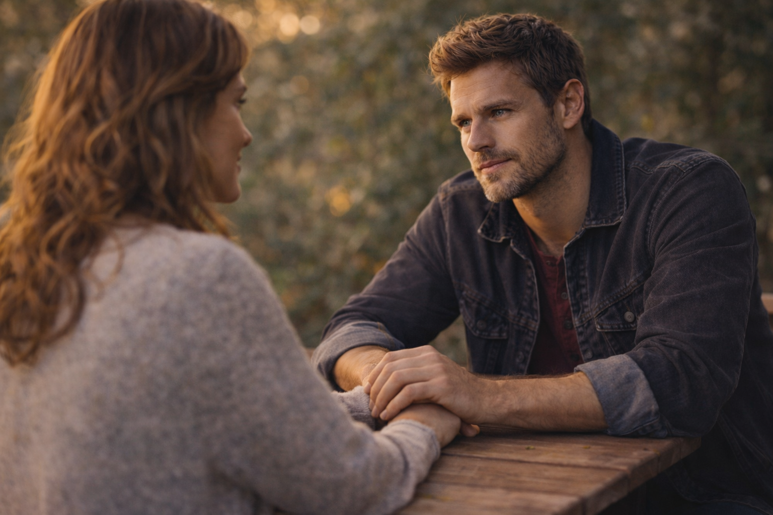 Moment d’échange calme entre un homme et une femme après un coup de foudre